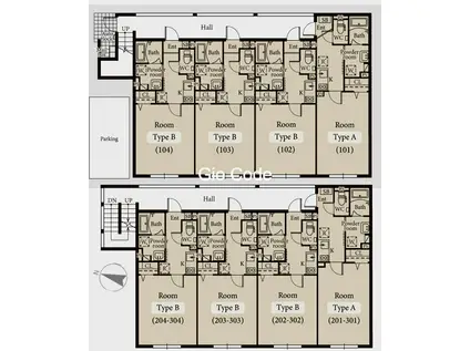 J-MAISON獨協大学前(1K/3階)の間取り写真