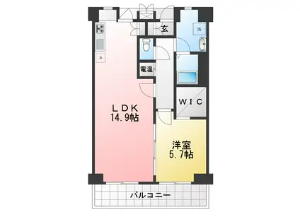 まちのもり本町田(1LDK/3階)の間取り写真