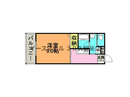 MAPLE COURT I(1K/2階)の間取り写真