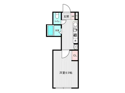 アリストコートII(1K/1階)の間取り写真