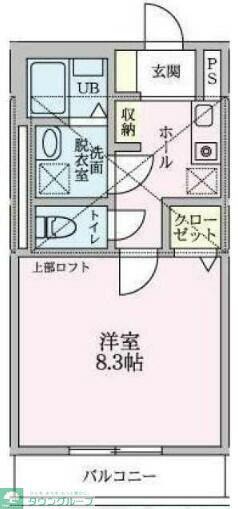 グリーンヒル光ヶ丘(1K/1階)の間取り写真