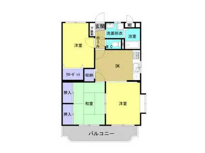 ユーミーいちまるV(3DK/1階)の間取り写真