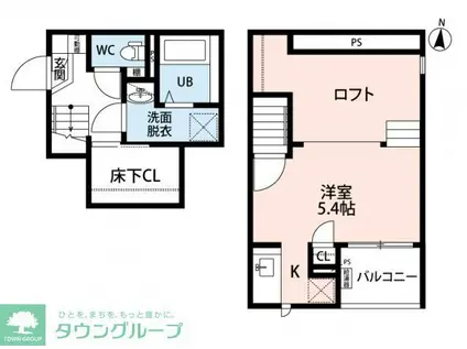 CB吉川ファシリス(ワンルーム/1階)の間取り写真