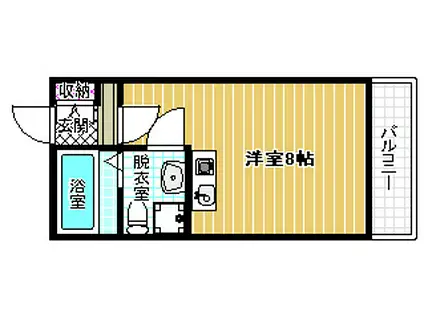 アモルフ第二(ワンルーム/3階)の間取り写真