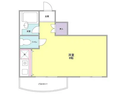 ヴィエント目白(ワンルーム/2階)の間取り写真