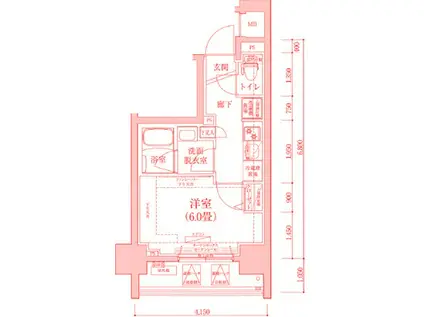 アイル横浜関内(1K/10階)の間取り写真