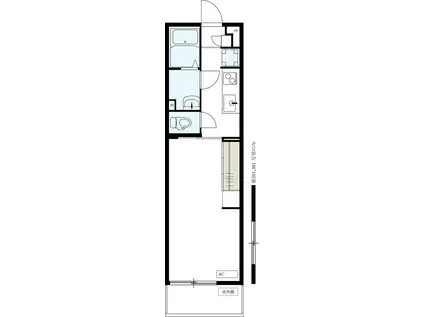 リブリ・グランツ武蔵中原(1K/2階)の間取り写真