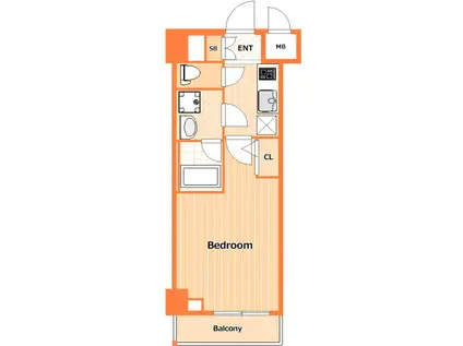 SHOKEN RESIDENCE横浜山手II(1K/6階)の間取り写真