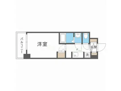 SERENITE谷四(1K/2階)の間取り写真