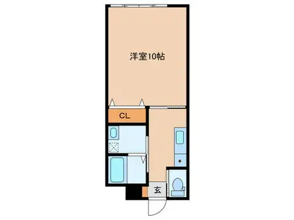 ライラックハイツ(1K/2階)の間取り写真