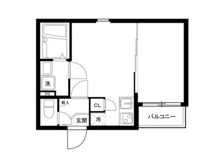 GRANQUAL浅草(1DK/4階)の間取り写真