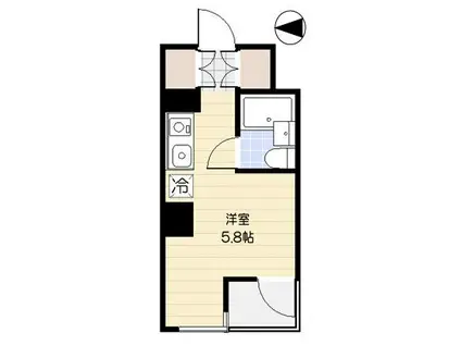 国分寺シティハイツ(ワンルーム/4階)の間取り写真