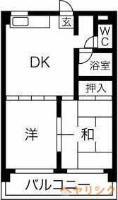 伊藤マンション(2DK/2階)の間取り写真