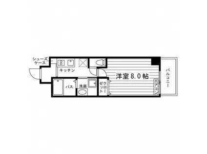 レジーナコート(1K/2階)の間取り写真
