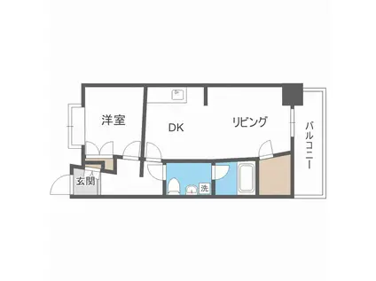 URBAN FLATS中之島(1LDK/7階)の間取り写真