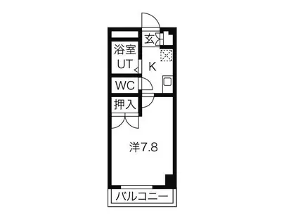 フォレストイン瑞穂(1K/2階)の間取り写真