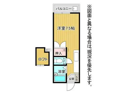 デュエル楠木(ワンルーム/2階)の間取り写真