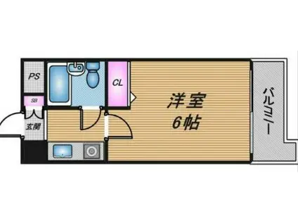 ホーユウパレス日本橋(ワンルーム/2階)の間取り写真