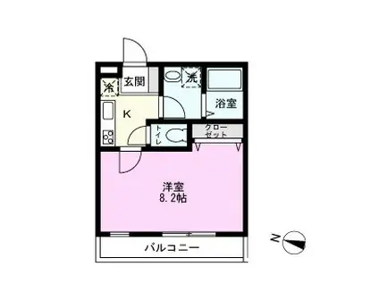 ヒューマンパレス吉川(1K/3階)の間取り写真