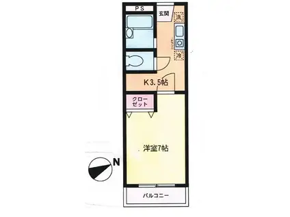 アルコ舞岡(1K/2階)の間取り写真