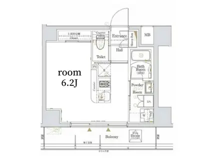 LOG本所吾妻橋/ログ本所吾妻橋(ワンルーム/6階)の間取り写真