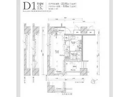 ザ・タワー芝浦(ワンルーム/5階)の間取り写真