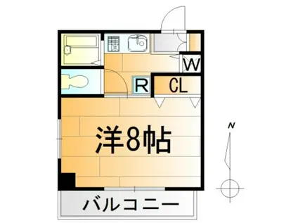 ライフコム川崎(1K/4階)の間取り写真
