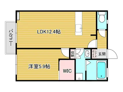 グランシード彩(1LDK/1階)の間取り写真