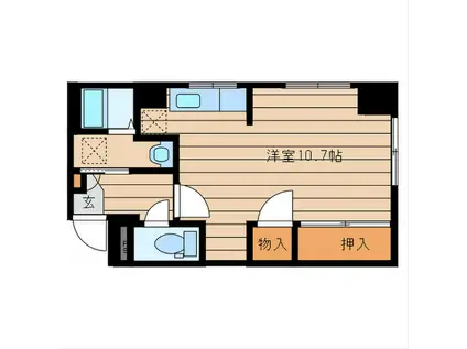 ステラガーデン(ワンルーム/4階)の間取り写真