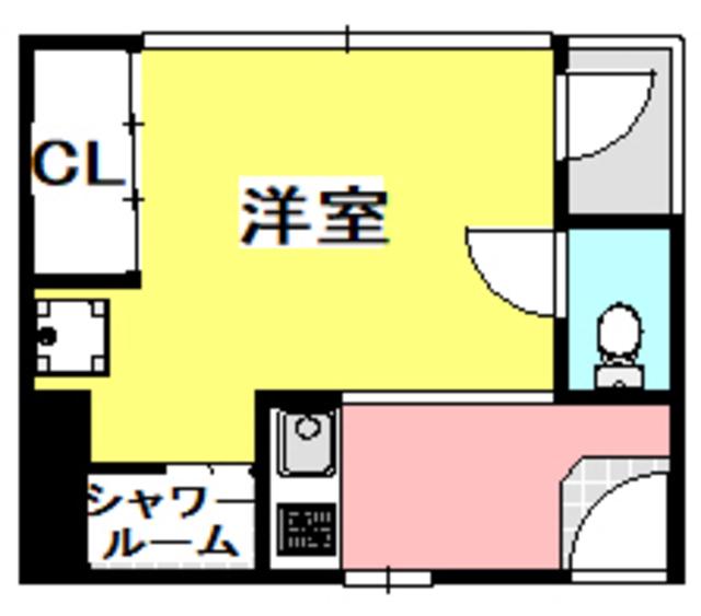 アーバンプラザ(ワンルーム/4階)の間取り写真
