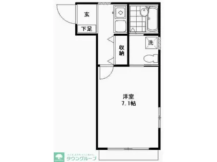 エスペランサ松原(1K/3階)の間取り写真
