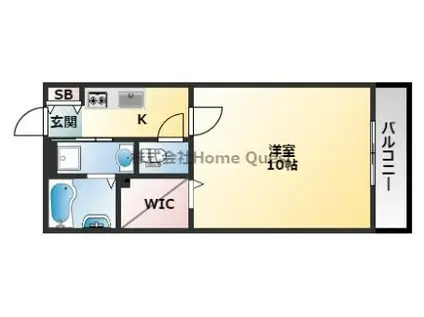 メゾンK(1K/2階)の間取り写真