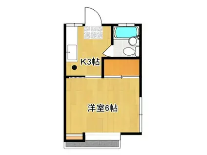 レジデンスモチヅキBー棟(1K/1階)の間取り写真