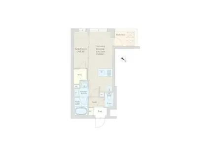 イプセ高輪台(1LDK/2階)の間取り写真