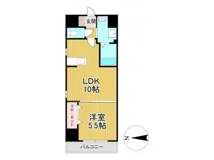 AT.イースト(1LDK/7階)の間取り写真