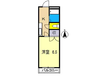 ピュア高須II(1K/2階)の間取り写真