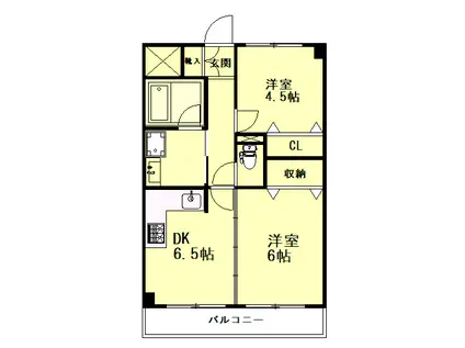 ビッグヴァン二俣川第2(2DK/3階)の間取り写真