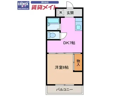 江戸宿阿部喜(1DK/4階)の間取り写真