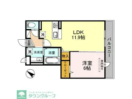 CRESCENTE経堂 壱番館(1LDK/2階)の間取り写真
