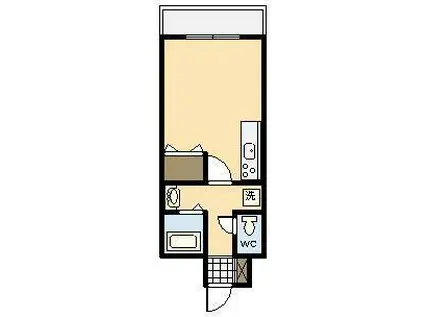 マンションニシヒロ(ワンルーム/3階)の間取り写真