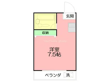 メゾン・ド・ブラン東海大学前(ワンルーム/3階)の間取り写真