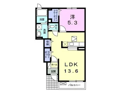 エコの住(1LDK/1階)の間取り写真
