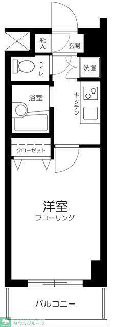 スカイコート文京小石川第3(1K/1階)の間取り写真