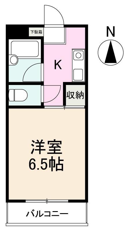 グランデ21(1K/1階)の間取り写真