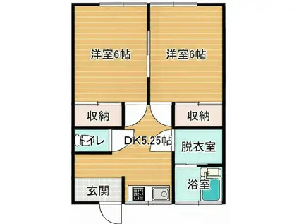 ステラ柏崎(2DK/2階)の間取り写真