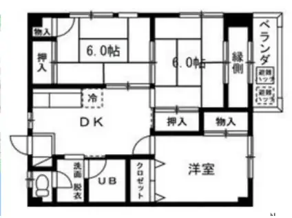 サンライズ南葛西(3DK/4階)の間取り写真