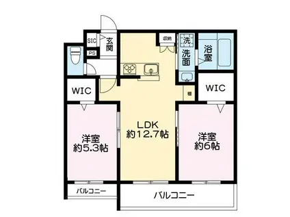 フジプラザ(2LDK/2階)の間取り写真