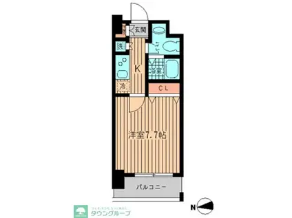 HUMANハイム船橋(1K/5階)の間取り写真