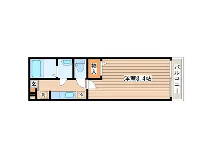 リブリ・河原町(1K/2階)の間取り写真