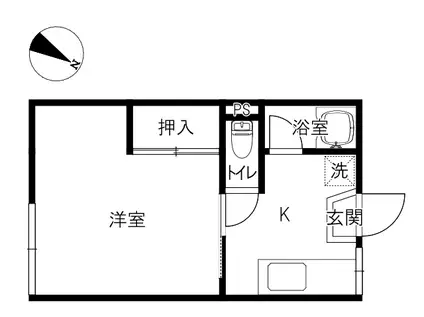 ALOHA MAI(1K/1階)の間取り写真